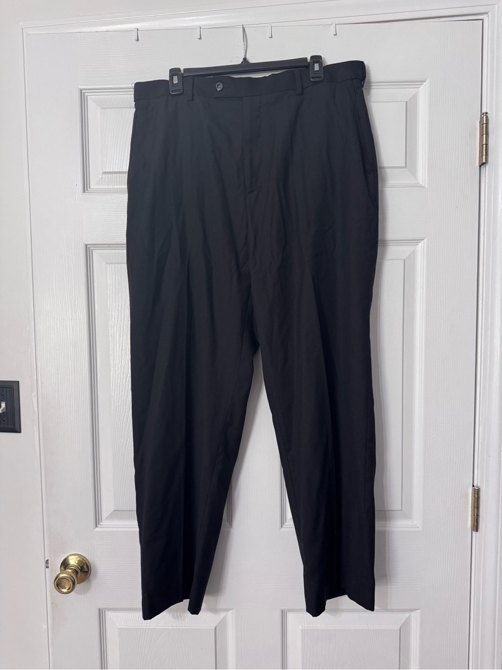 Men's Black Dress Pants - Classic Straight Fit